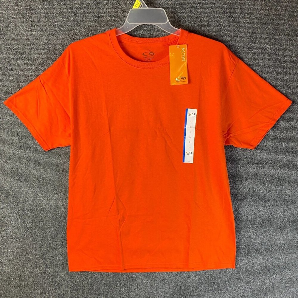 C9 Champion T-Shirt Large Men's Short Sleeve Orange NWD 100% Cotton L